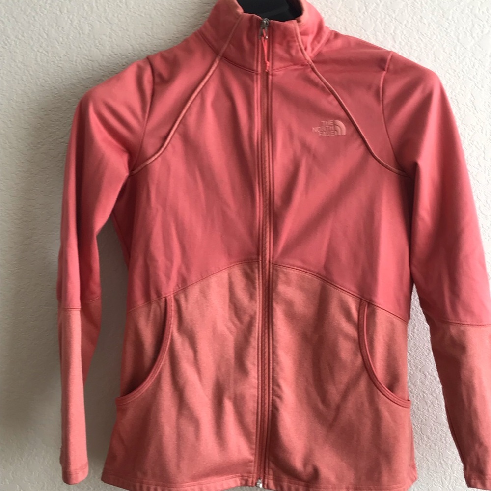 Coral The North Face Full Zip Fleece Jacket Large